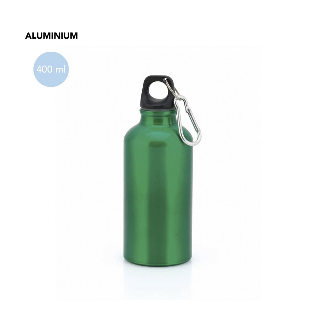 Botella de aluminio verde